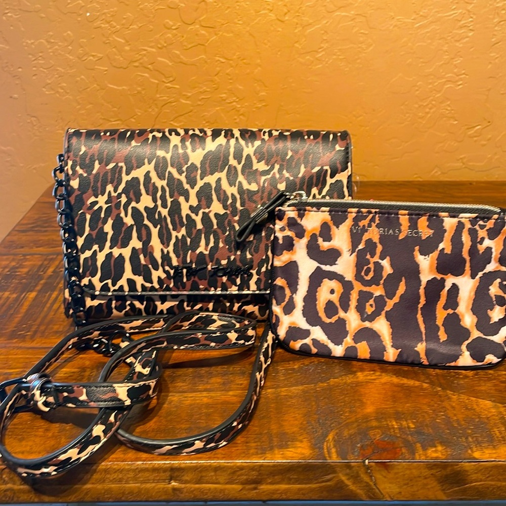 NWT Betsey Johnson & Victoria’s Secret Leopard Lovers 2 Piece Bag Set